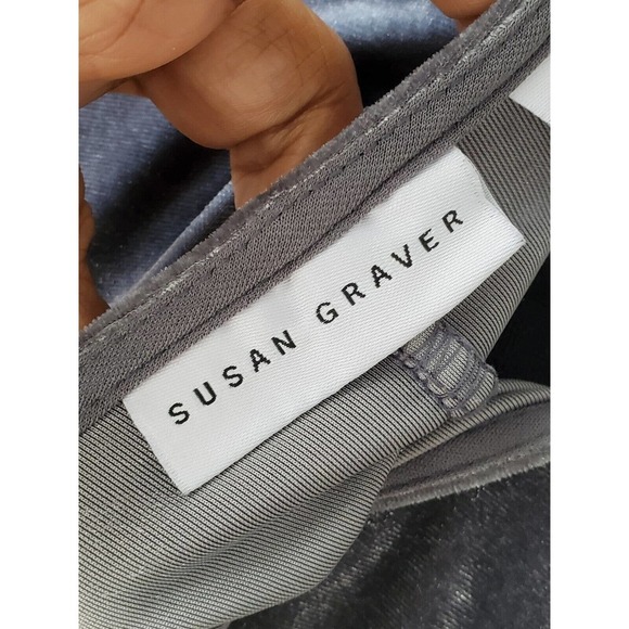 Susan Graver Women's Solid Gray Polyester Sleeveless Knee Length Dress Size 2XL - Picture 8 of 12